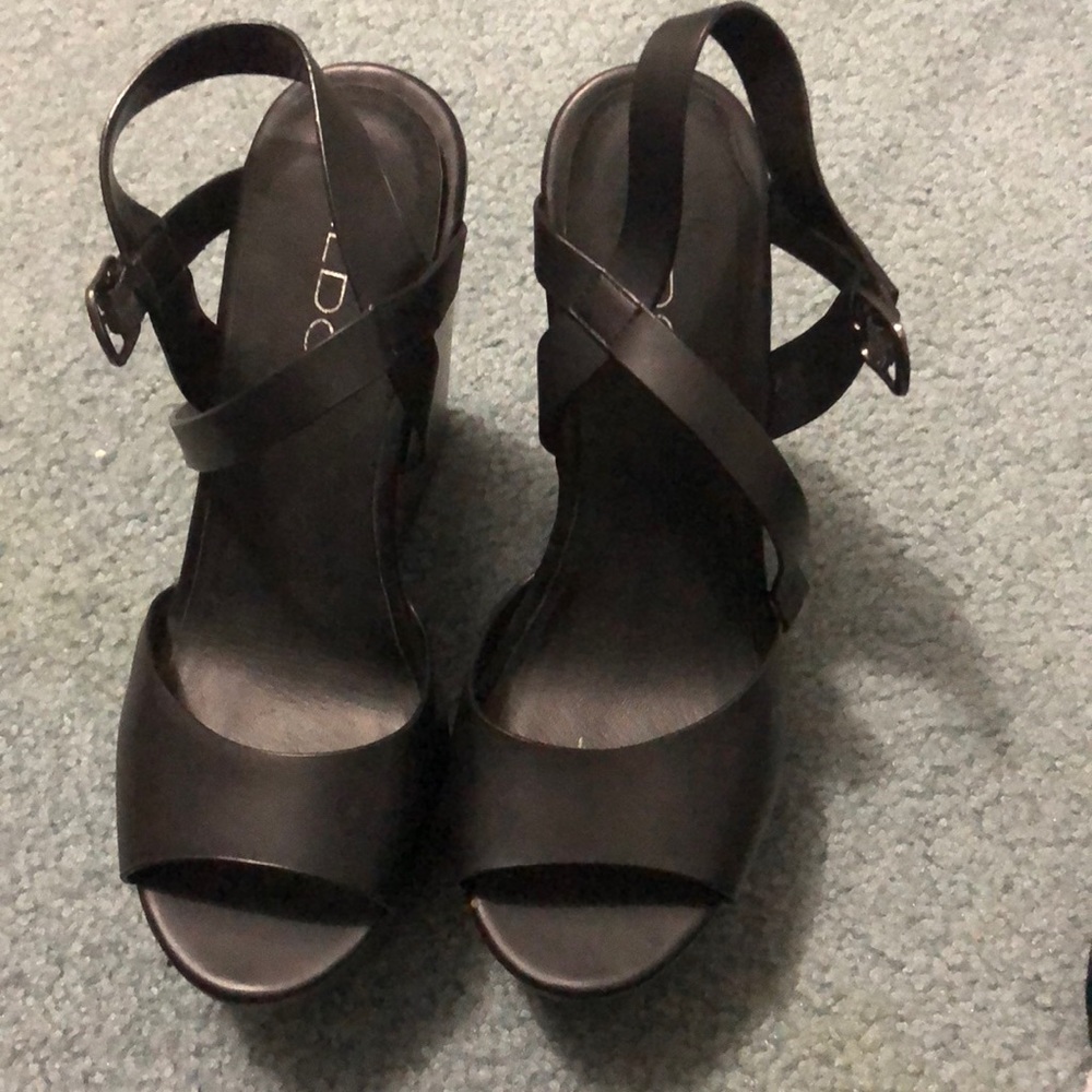 Black brown wedges from Aldo